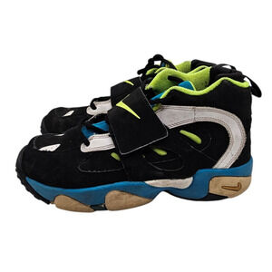 Nike Air Diamond Turf II 2 Black Volt Diamond Blue White GS 2012 sz 3Y
